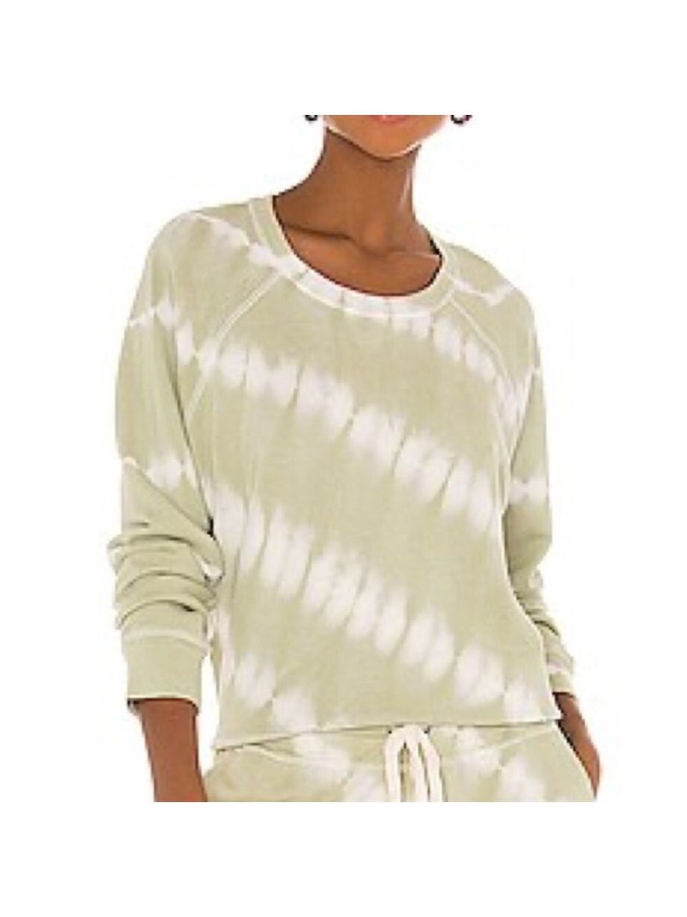 Rails Theo Sweatshirt in Sage Ivory Tie Dye - Size Small